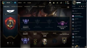 Conta com 228 skin e iconi de desafiante - League of Legends LOL