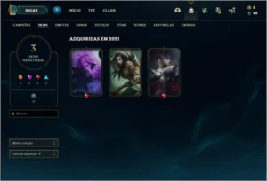 Conta ouro 1 Sem email confirmado com 3 skins e 30 champs - League of Legends LOL