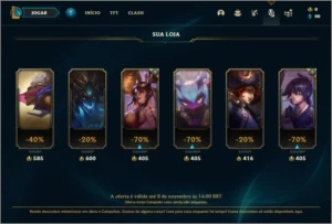Conta ouro 1 Sem email confirmado com 3 skins e 30 champs - League of Legends LOL