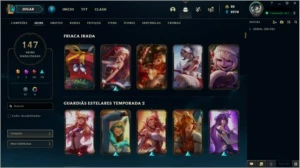 Conta LOL Plat IV - 95 Champs e 149 Skins - League of Legends