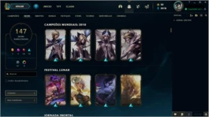 Conta LOL Plat IV - 95 Champs e 149 Skins - League of Legends