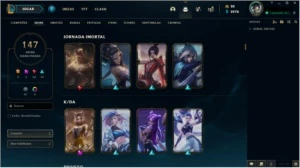 Conta LOL Plat IV - 95 Champs e 149 Skins - League of Legends