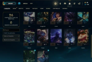 Conta Unranked lv 23 com 22 Champs e 7 Skins + 1 Ultimate - League of Legends LOL