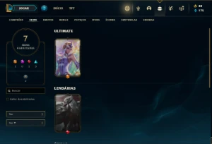 Conta Unranked lv 23 com 22 Champs e 7 Skins + 1 Ultimate - League of Legends LOL