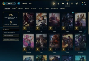 Conta Unranked lv 23 com 22 Champs e 7 Skins + 1 Ultimate - League of Legends LOL