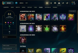 Conta Unranked lv 23 com 22 Champs e 7 Skins + 1 Ultimate - League of Legends LOL
