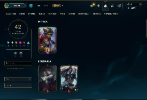 Prata 3 com 140 Champs e 42 Skins ( ADC / MID  JG ) - League of Legends LOL