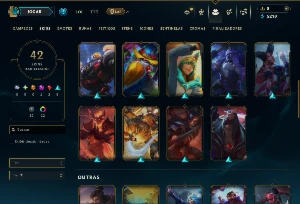 Prata 3 com 140 Champs e 42 Skins ( ADC / MID  JG ) - League of Legends LOL