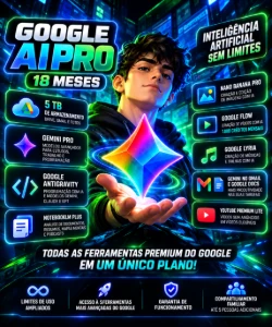 GOOGLE AI PRO 5TB + Gemini, Antigravity, Flow GARANTIA 30d. - Inteligência Artificial