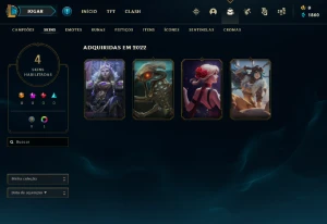 Conta PLATINA 4 | 62% Win - Lol (League Of Legends) Elomoon