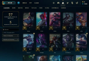 Conta PLATINA 4 | 62% Win - Lol (League Of Legends) Elomoon