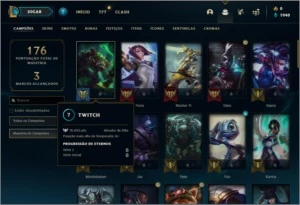 Conta prata 1 com 17 skins e 63 champs - League of Legends LOL