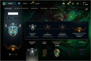 Conta prata 1 com 17 skins e 63 champs - League of Legends LOL