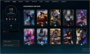 conta platina 4 com skins boas 49 champs - League of Legends LOL