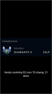 Conta Diamante 2 Soloq - League of Legends LOL