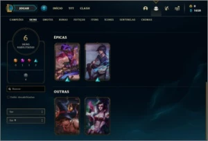 Conta prata 2 com 6 skins e 36 champs - League of Legends LOL