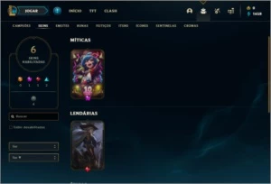 Conta prata 2 com 6 skins e 36 champs - League of Legends LOL