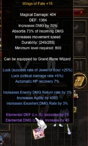 MEGAMU Itens Rune Wizard (RW) - MU Online