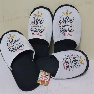 Pantufa Personalizada Dia das Mães - Artesanato e Personalizados