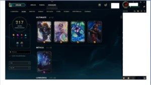 Conta de LOL barata,217 skins,Diamante 3,icones exclusivos - League of Legends