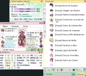 Conta RO LATAM - Feiticeiro 147, 25kk de Zeny Mais! NIDHOGG - Ragnarok Online