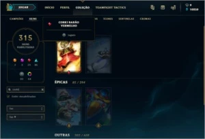 conta lol com todos os champs e skins raras - League of Legends