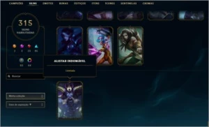 conta lol com todos os champs e skins raras - League of Legends