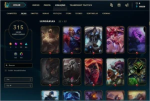 conta lol com todos os champs e skins raras - League of Legends