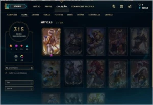 conta lol com todos os champs e skins raras - League of Legends