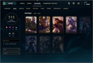 conta lol com todos os champs e skins raras - League of Legends