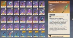 Conta AR 54 Zhongli, Ganyu, Keqing, Mona, Venti, Jean - Genshin Impact