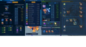 conta end game LA alpha com kizunas U, eosmon, susano U - Digimon Masters Online DMO