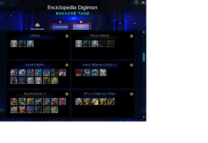 conta end game LA alpha com kizunas U, eosmon, susano U - Digimon Masters Online DMO