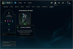 Conta unranked (ex platina) com 8 skins e 40 champs - League of Legends LOL