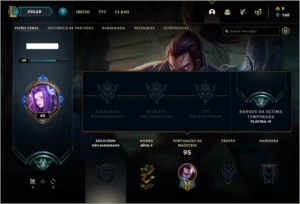 Conta unranked (ex platina) com 8 skins e 40 champs - League of Legends LOL