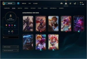 Conta unranked (ex platina) com 8 skins e 40 champs - League of Legends LOL