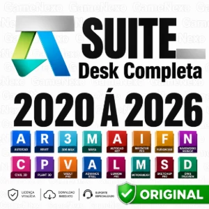 Suite Autodesk completa para Mac/PC Original Até 3 Anos