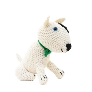 Cachorro Bacon Bull Terrier em amigurumi - Artesanato e Personalizados