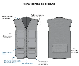 Molde Colete  Multiuso 9 Bolsos Em Pdf - Others