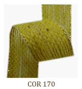 Fita de Juta 3210 Borda Ouro 10 mm - Rolo 10 Metros - Artesanato e Personalizados