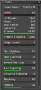 Tibia ACC. ED 136, RP 108, EK 85