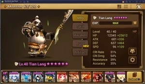 Conta Summoners Wars 3 LD Nat 5 Mid-game