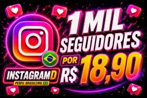 1.000 Seguidores Instagram 🇧🇷 Brasileiros | Entrega Rápida - Redes Sociais