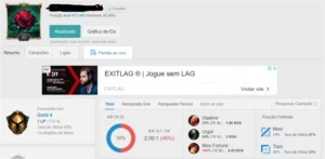 Conta LOL - Ouro IV, 65% de WR - League of Legends