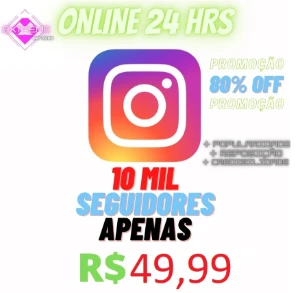 Pacote 10K Seguidores Instagram - 1 Ano De Garantia - Redes Sociais