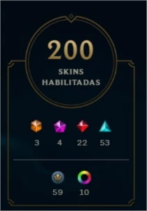 Conta Platina 3,200 skins - League of Legends LOL