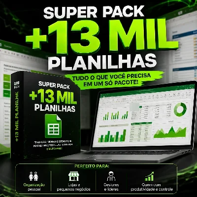Super Pack PLANILHAS para Excel - 13 MIL!!