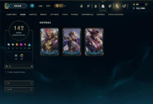 Unranked com TODOS os Champs e 142 Skins ( ADC / MID ) - League of Legends LOL