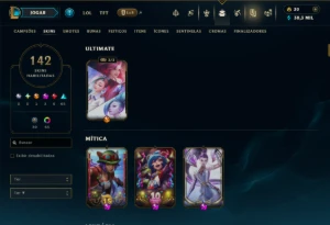 Unranked com TODOS os Champs e 142 Skins ( ADC / MID ) - League of Legends LOL