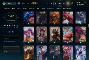 Unranked com TODOS os Champs e 142 Skins ( ADC / MID ) - League of Legends LOL